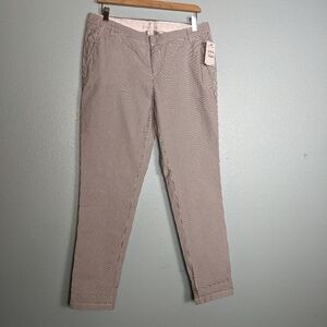 NWT Caslon navy and ivory striped trousers 10